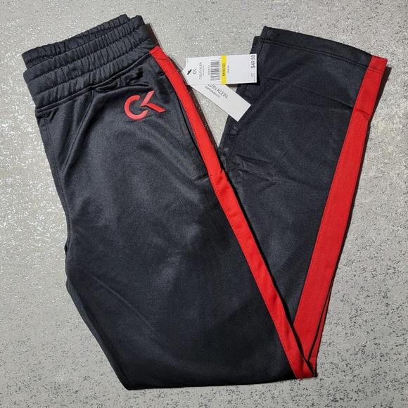 🖤❤️NEW Calvin Klein Performance Black/Red Boys TrackPants Medium (10/12) - Picture 5 of 11